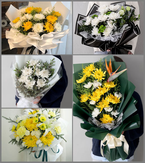 山东青岛莱西市梅花山街道西爻子埠村白事花束代送